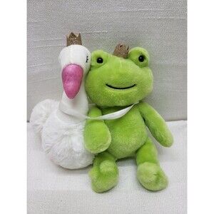 Frankford Swan Princess Frog Prince Plush Stuffed Animals Couple Attached
